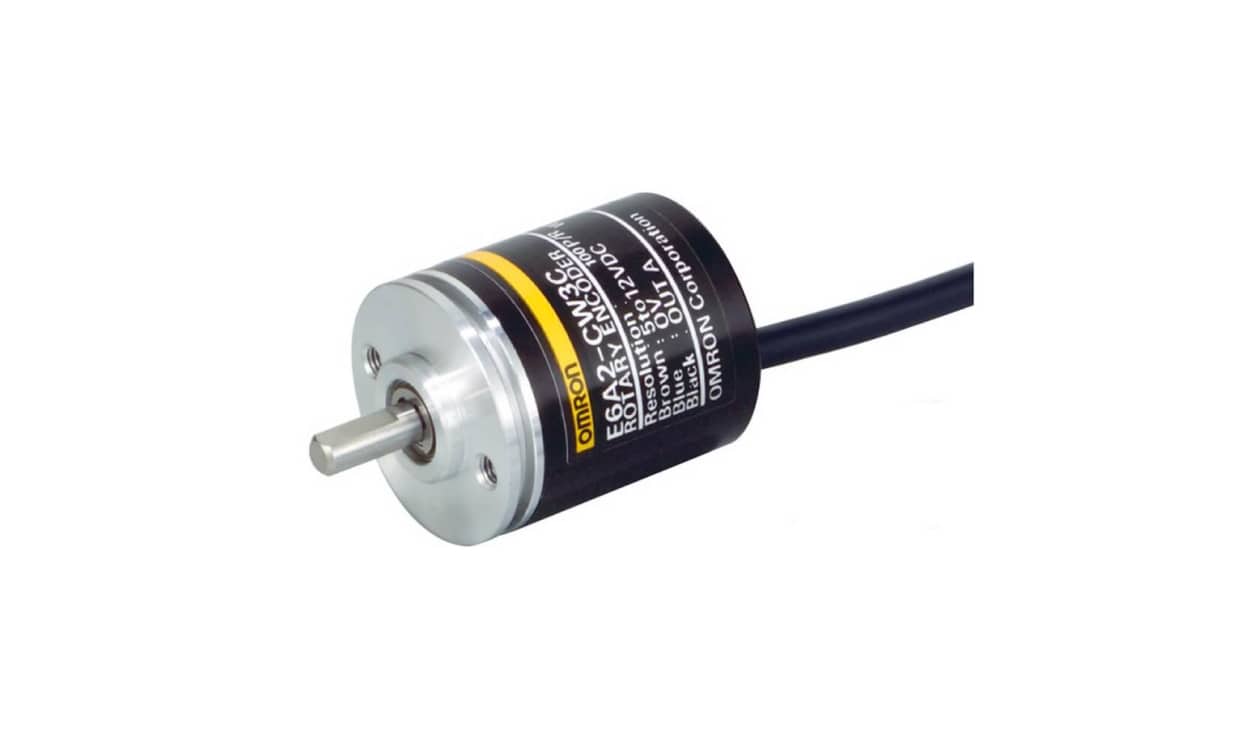 Omron E6A2-CW5C 200P/R 2M, E6A2-C Series Incremental Incremental Encoder, 200ppr ppr, NPN Open Collector Signal, Radial, Thrust Type, 4mm - generaltechuae