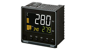 Omron E5AC-RX4A5M-000, E5AC Panel Mount PID Temperature Controller, 96 x 96mm, 1 Output Relay, 100 → 240 V ac Supply Voltage ON/OFF,
