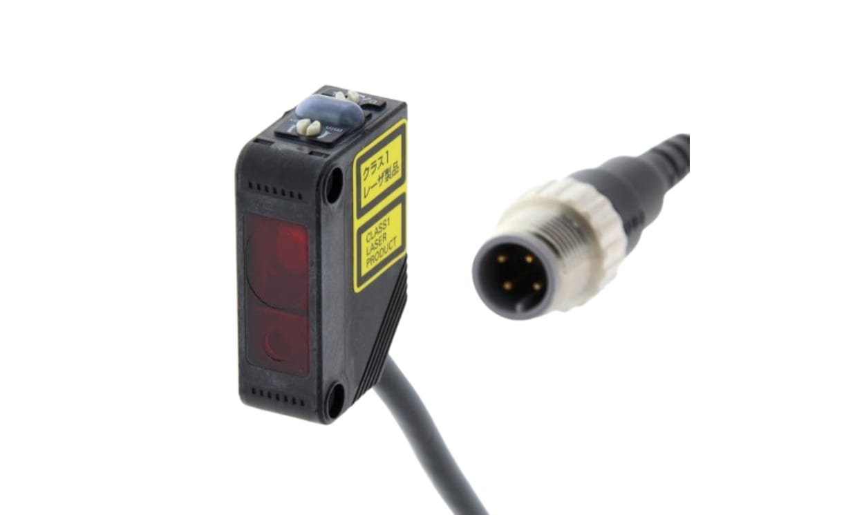 Omron E3Z-LL81-M1J 0.3M, Background Suppression Distance Sensor, Block Sensor, 20 mm → 300 mm Detection Range