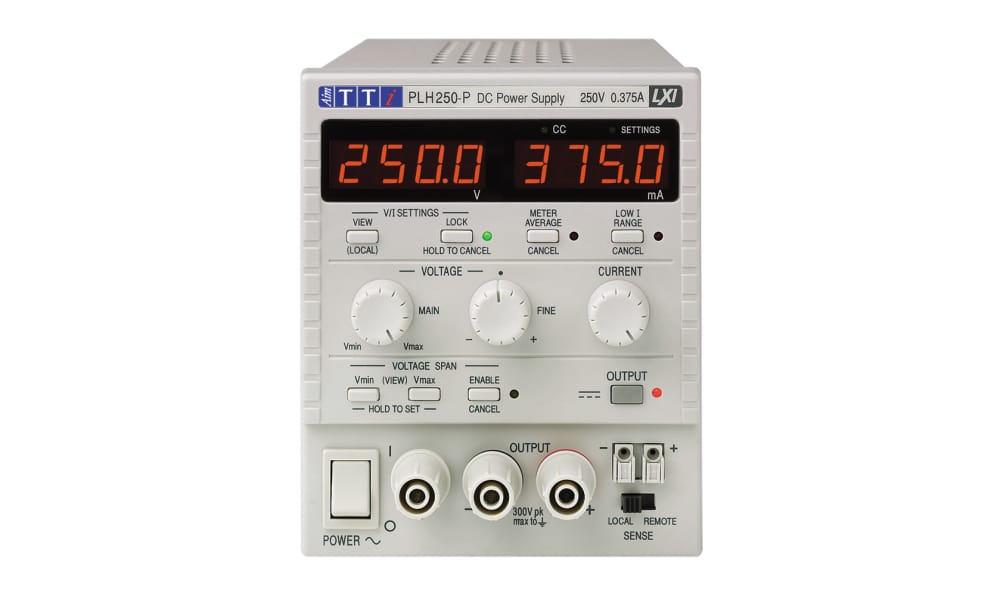 Aim-TTi PLH-P Series Digital Bench Power Supply, 0 → 250V, 0 → 360mA, 1-Output, 94W