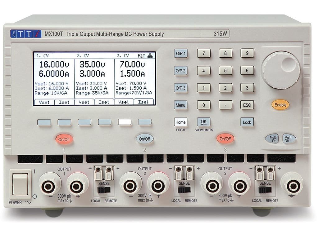 Aim TTi MX100T | Combined Output | Triple Multi Range 315W | DC Power Supply - generaltechuae