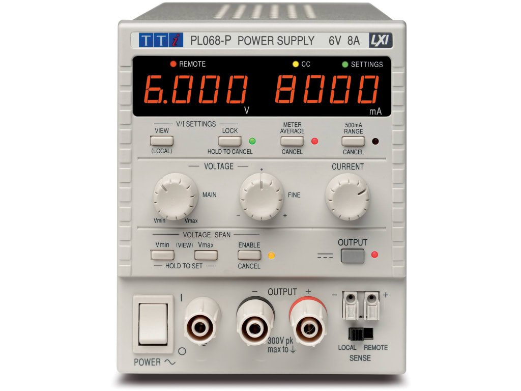 Aim TTi PL068-P | Bench System DC Power Supply | Single 0-6V/0-8A USB/RS232/LAN(LXI)/Analog - generaltechuae