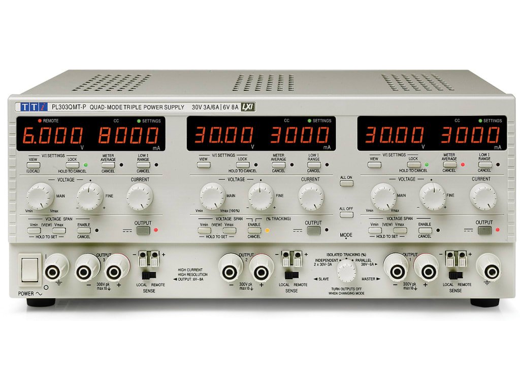 Aim TTi PL303QMT-P | Bench System DC Power Supply | Triple 0-30V/0-3A,0-6V/0-8A USB/RS232/LAN(LXI) - generaltechuae