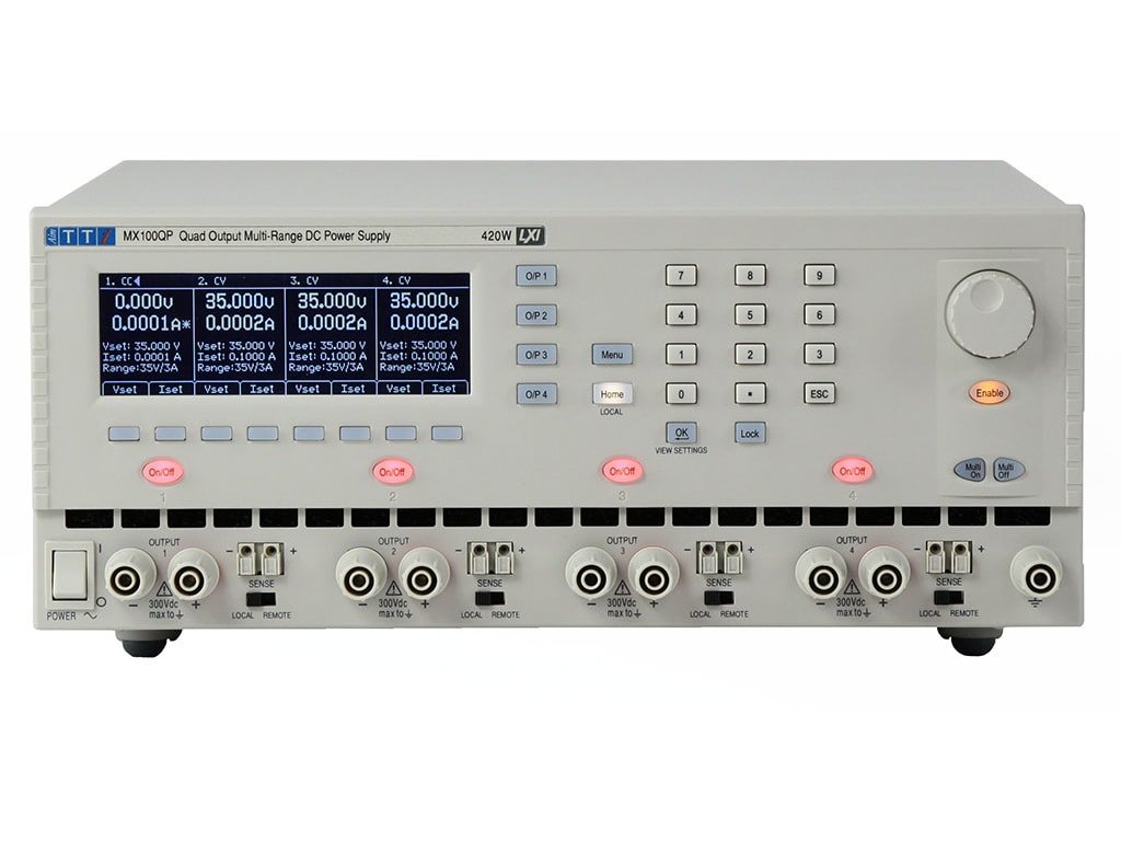 TTi MX100QP |  DC Power Supply | 4 x 35V/3A 420W, Multi-Range, with USB, RS232, LAN and GPIB Interfaces - generaltechuae