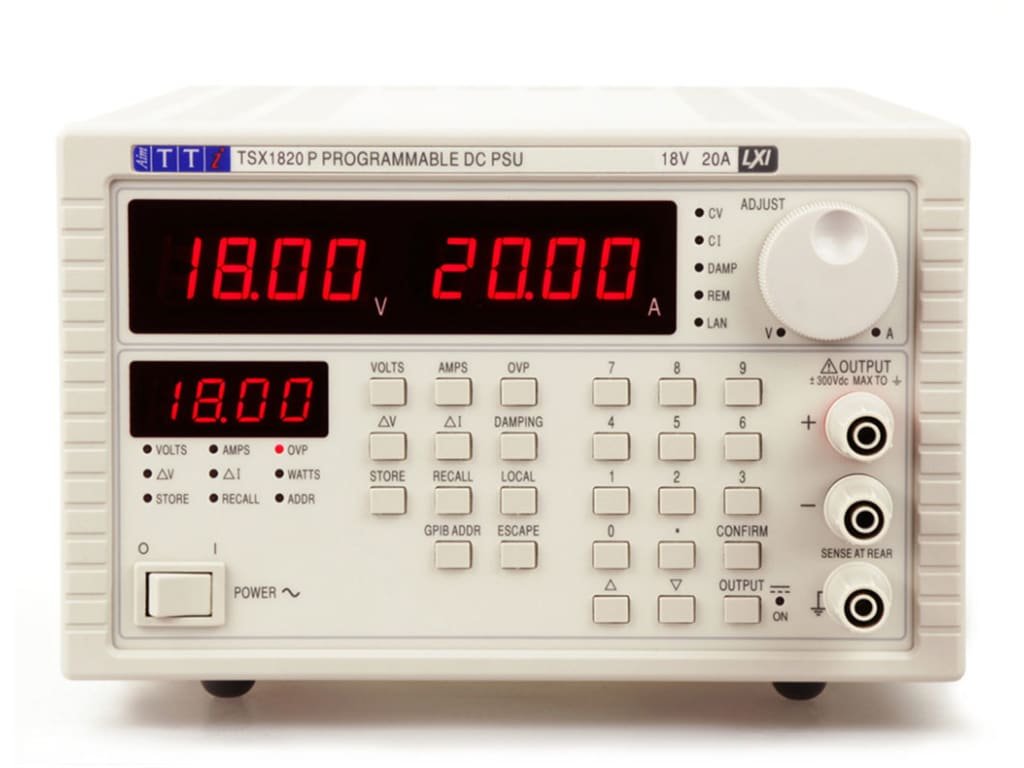 TTi TSX 1820P | silent DC Power Supply with mixed-mode regulation | Bench/System  Lxi Single 0-18V/0-20A, RS232/GPIB - generaltechuae