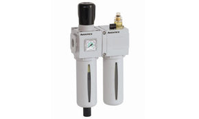 AVENTICS A651A0000000401 G 1/4 FRL, Manual, Semi Automatic Drain, 25μm Filtration Size - With Pressure Gauge