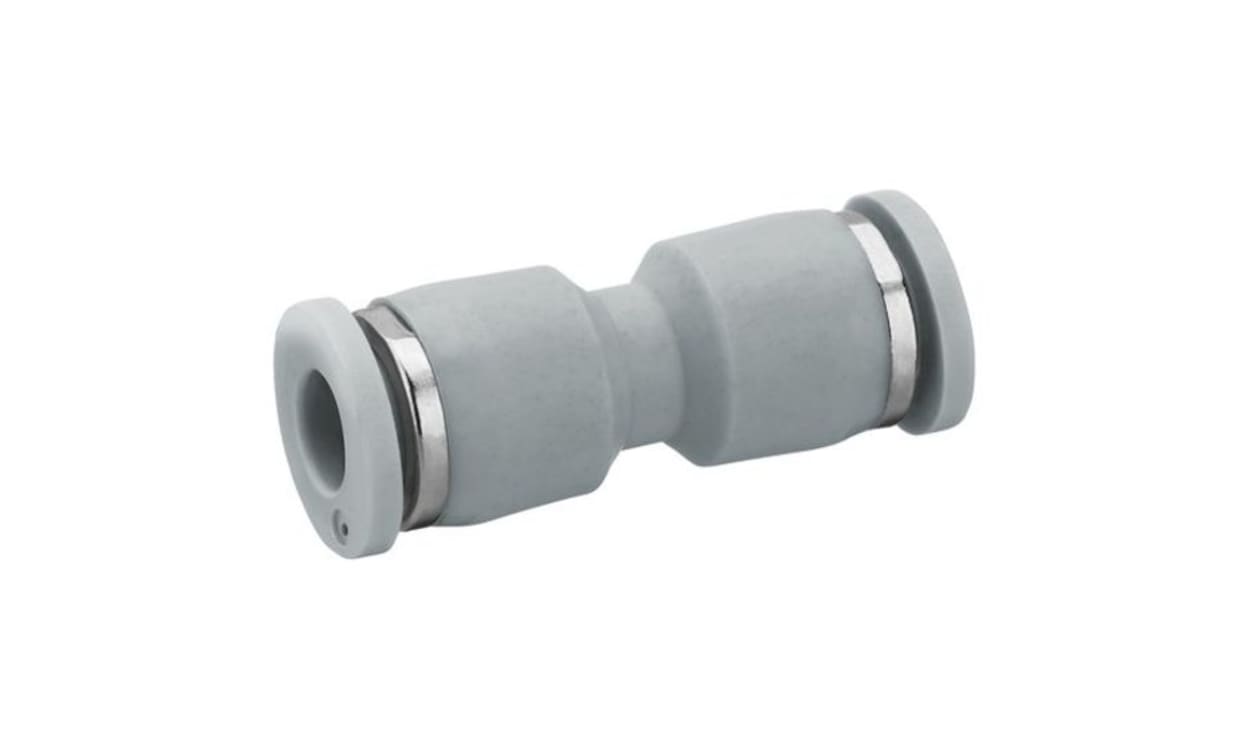 AVENTICS 2121506000 QR1-S-RSK Series Straight Fitting, Push In 6 mm to Push In 6 mm, Tube-to-Tube Connection Style