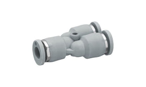 AVENTICS R412005083 QR1-S-RYR Series Y Fitting, Push In 12 mm to Push In 8 mm, Push-in Connection Style