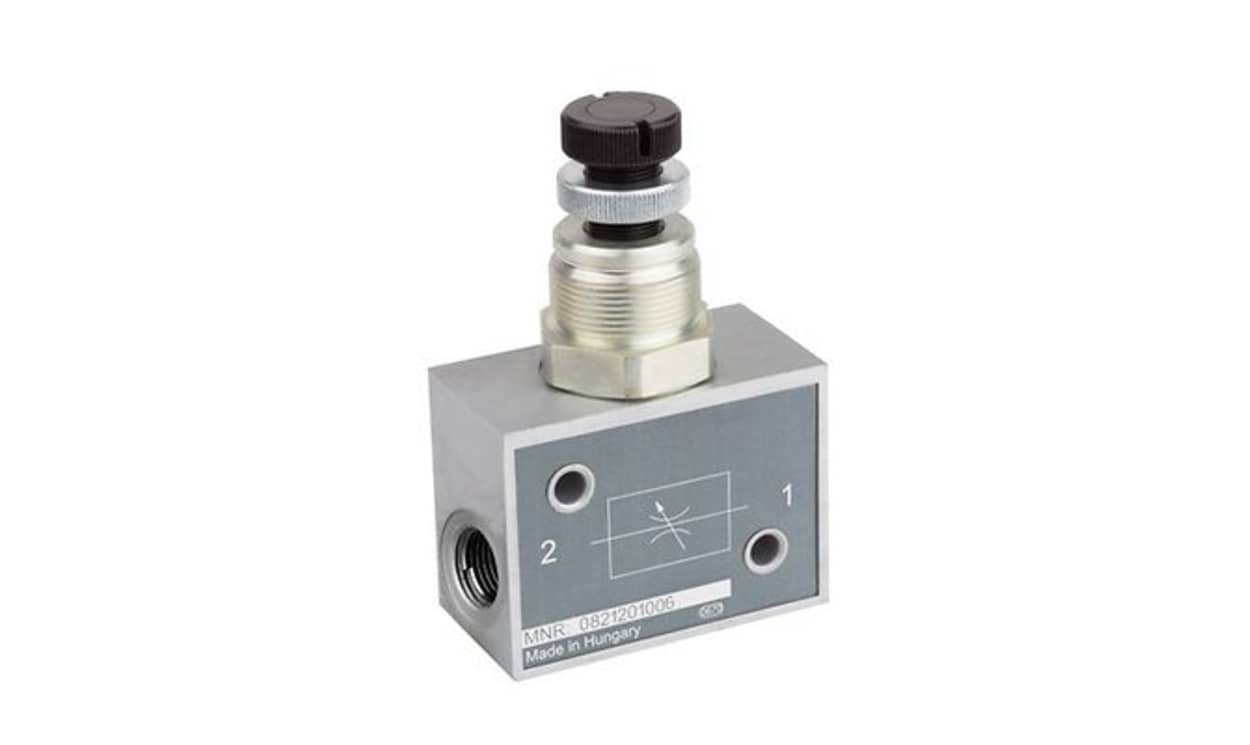 AVENTICS 0821201004 CH01 Series Threaded Flow Valve, G 1/8 Female Inlet Port x G 1/8 Female Outlet Port