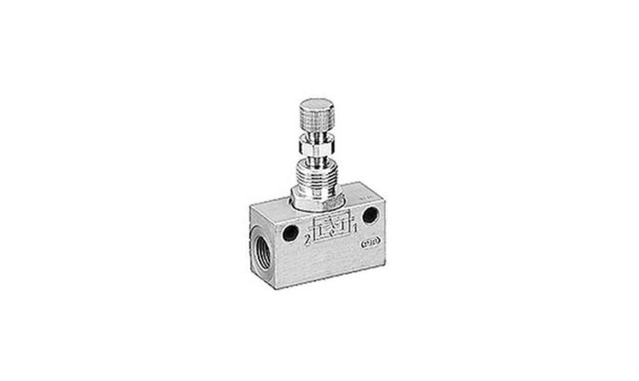 AVENTICS 5341123100 CC01 Series Threaded Flow Valve, G 3/8 Inlet Port x G 3/8 Outlet Port
