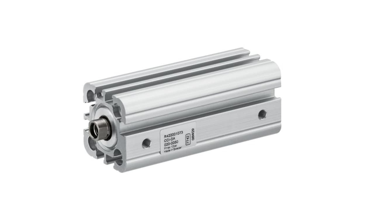 AVENTICS R422001109 Pneumatic Compact Cylinder - 80mm Bore, 100mm Stroke, CCI Series, Double Acting - generaltechuae