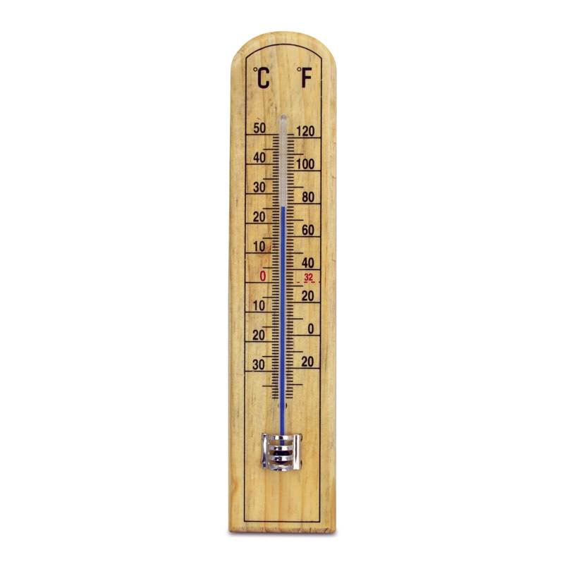 ETI 803-292 | Beechwood Wall Thermometer | 45 x 205 mm, -30 to 50 °C - generaltechuae