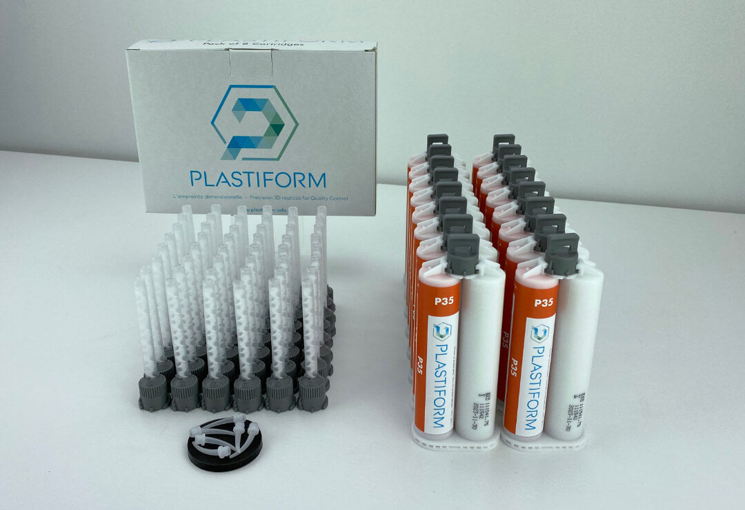 Plastiform CA-P35-16 | P35 Flexible Pasty Replication Compound | 16 x 50 ml Cartridges, 35 Shore A - generaltechuae