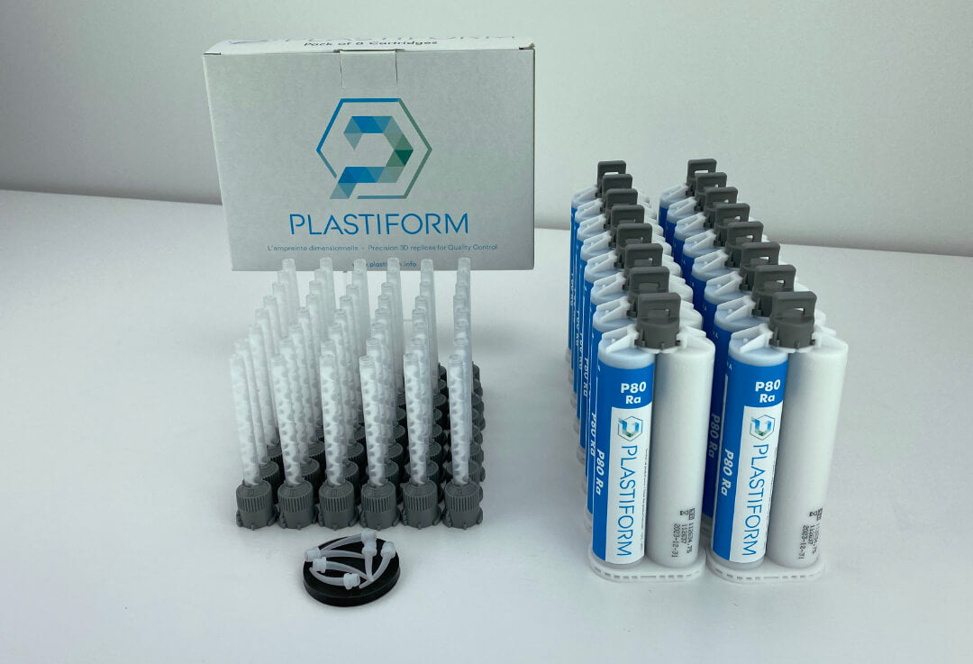 Plastiform CA-P80RA-16 | P80 Ra Pasty Roughness Replication Compound | 16 x 50 ml Cartridges, 80 Shore A - generaltechuae