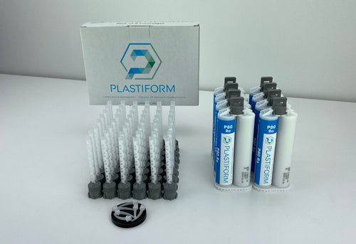 Plastiform CA-P80RA-8 | P80 Ra Pasty Roughness Replication Compound | 8 x 50 ml Cartridges, 80 Shore A - generaltechuae