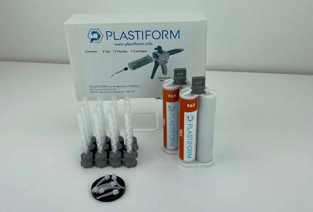 Plastiform CA-F65-2 | F65 Semi-Rigid Replication Compound | 2 x 50 ml Cartridges, 65 Shore A - generaltechuae