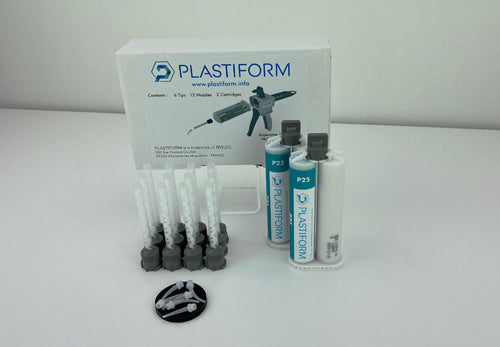 Plastiform CA-P25-2 | P25 High-Stretch Pasty Replication Compound | 2 x 50 ml Cartridges, 25 Shore A - generaltechuae
