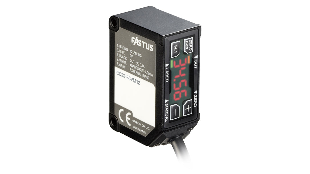 OPTEX FA CD22-15A | Compact Laser Displacement Sensor | 15 ±5 mm, 4–20 mA, Cable