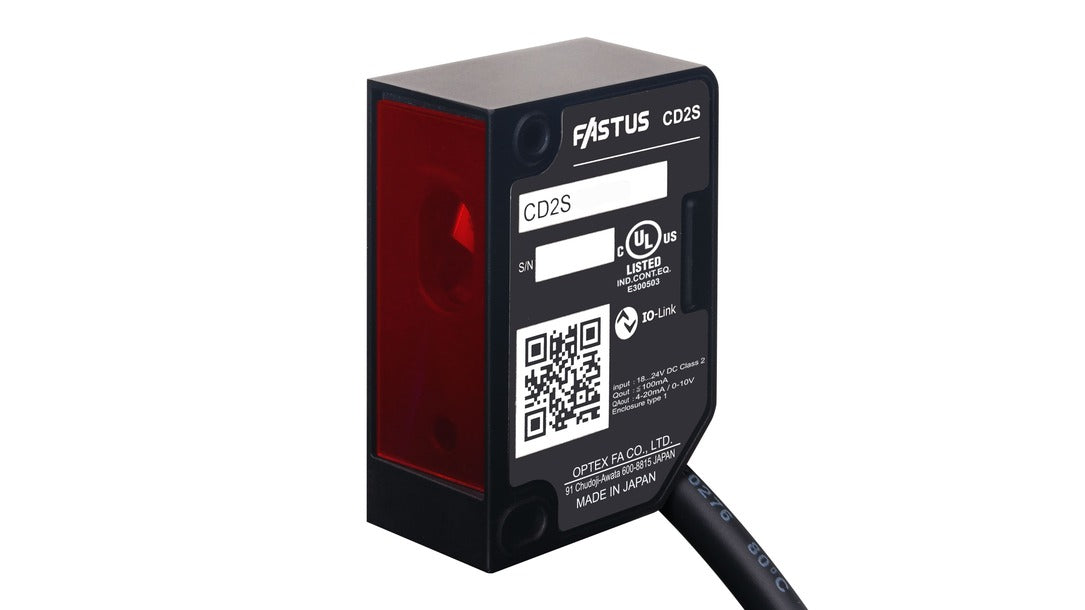 OPTEX FA CD2S-30M12 | Compact Laser Displacement Sensor | 30 ±5 mm, Pigtail, IO-Link