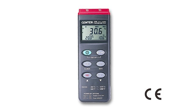 CENTER 306 Datalogger Dual Input Thermometer | Range  K type: -200~1370℃ ; -328~2498℉ - generaltechuae