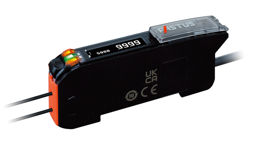 OPTEX FA D4RF-T-Y | Fibre Optic Sensor | Stand-Alone, Short-Range, 1 Output + I/O, IO-Link, 4-Wire Cable