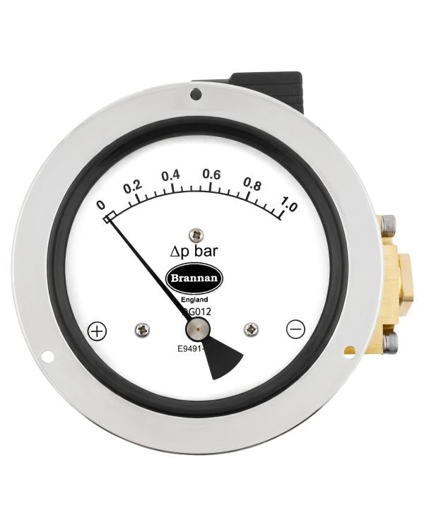 Brannan DG012 | Differential Pressure Gauge, Diaphragm Type | 0-0.075 to 0-4 bar - generaltechuae