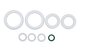 Dwyer Instruments VRK-34 | Valve repair Kit for WE04-3" and WE07-3" | Includes: 2 PTFE stem packing | 1 PTFE thrust washer | 2 PTFE seals | 1 FKM o-rings | 2 RTFE seats