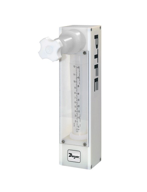Dwyer Instruments TVA1105 | All fluoropolymer Flowmeter | 75 mm scale | 1/4" female NPT | Flow rate 15.9 GPH (1000 ml/min) water - generaltechuae