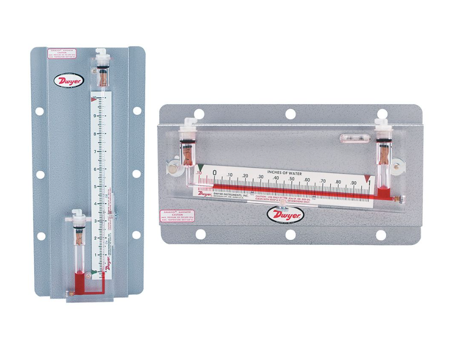 Dwyer Instruments 308 | Solid plastic stationary gage | Range 0-8" w.c. | .10 minor div. | 9" scale | 3 lb 7 oz. - generaltechuae