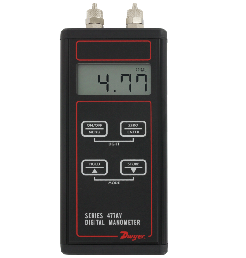 Dwyer Instruments 477AV-0 | Digital manometer | Range 0-10.00" w.c. | Air velocity/flow modes - generaltechuae