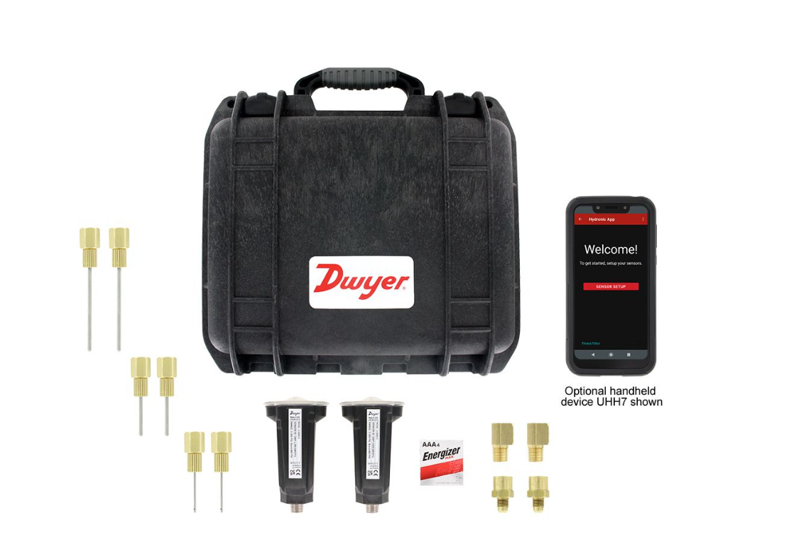 Dwyer Instruments 490W-6-HKIT | Hydronic differential pressure manometer | Full kit with (2) each 200 psi sensors - generaltechuae