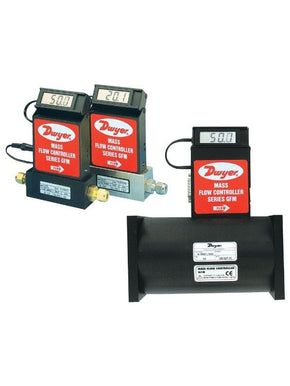Dwyer Instruments GFM-1145 | Gas mass flow meter | Range 0-1000 LPM. Specified flow Range is for an equivalent flow of nitrogen at 70°F (21°C) @ 760 mm Hg | 3/4" compression fitting