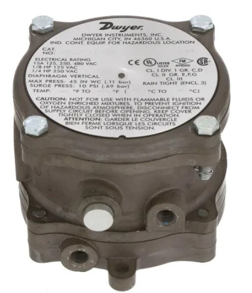 Dwyer Instruments 1950-10-2F | Differential Pressure Switch | Explosion Proof | 3-11in w.c. | 1950 Series - generaltechuae