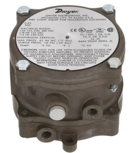Dwyer Instruments 1950-20-2F | Differential Pressure Switch | Explosion Proof | Deadband 4-20in w.c. | 1950 Series - generaltechuae