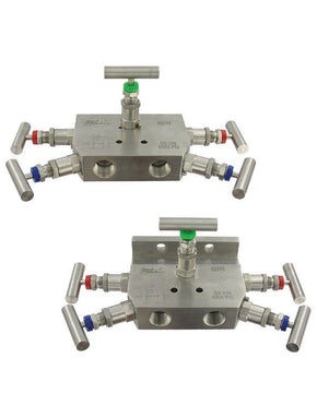 Dwyer Instruments BBV-22F | Flanged 5-valve manifold with top mounted vent valves