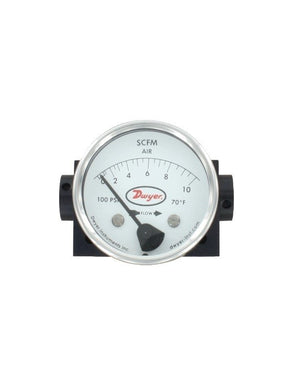 Dwyer Instruments DTFA-2A-100A | Variable-Area Flowmeter for Gases | Range 10.0-100 SCFM | 1/2" NPT connection