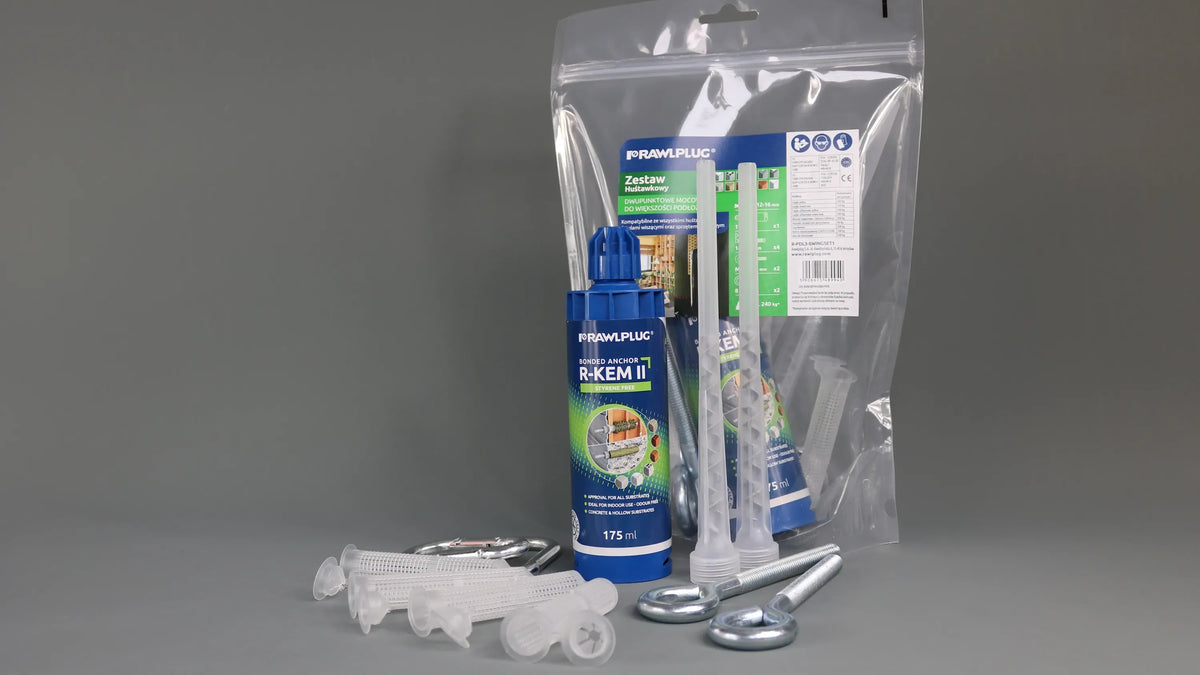 Rawlplug R-PDL1-SWINGSET1 | Swing Ceiling Fixing Set with R-KEM-II | 11 elements - generaltechuae (4)