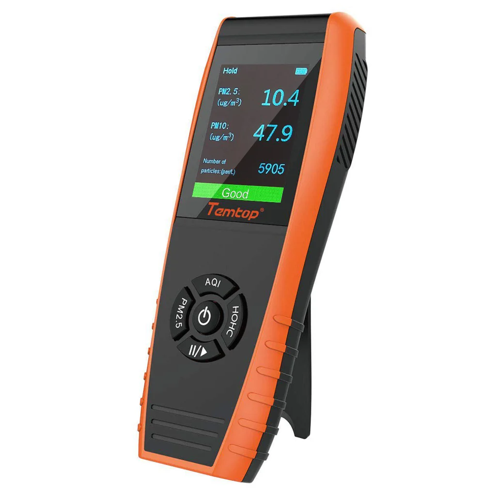 Temtop LKC-1000S+ 2nd  | AQI Monitor Professional |  PM2.5 PM10 HCHO TVOC Air Quality Detector Data Export - generaltechuae