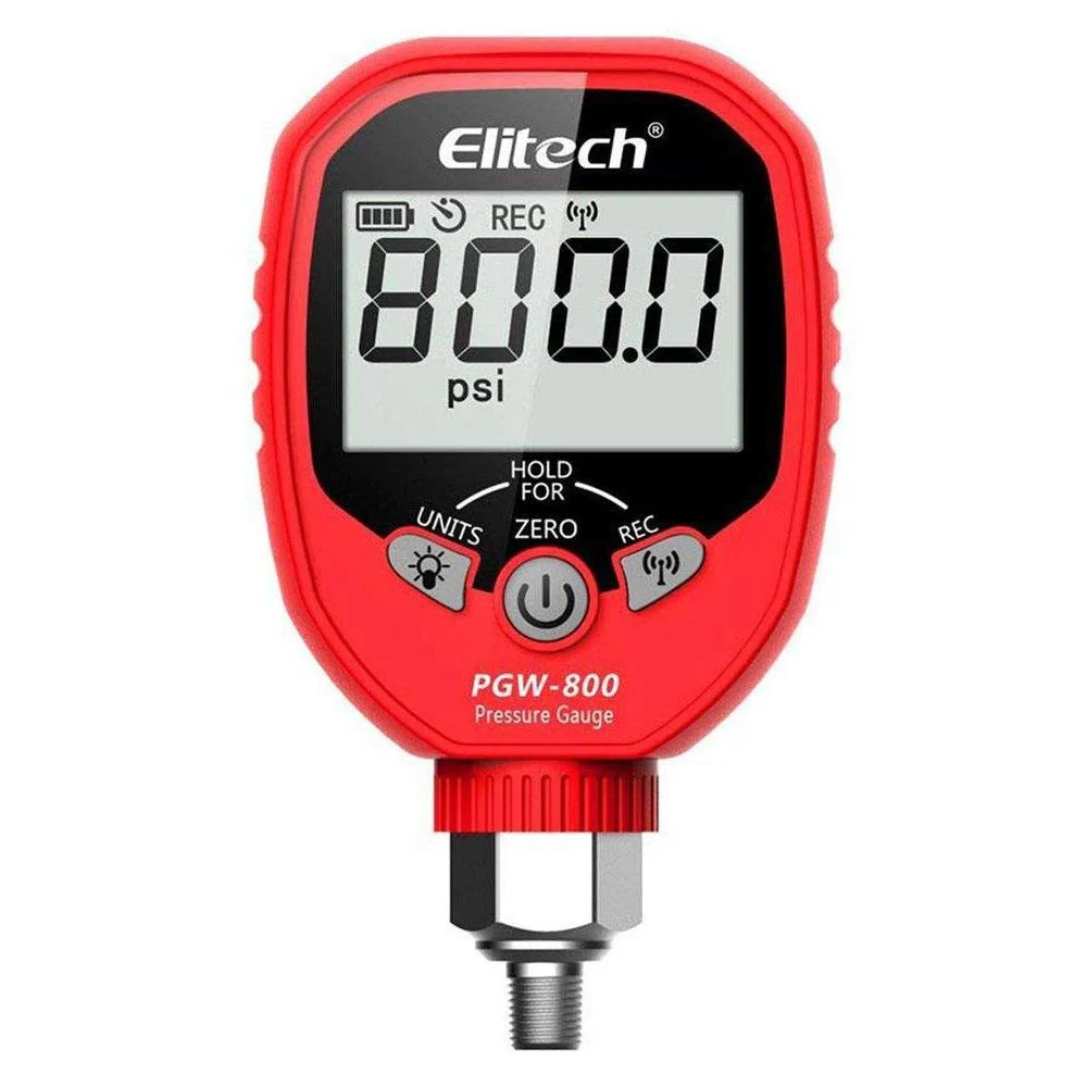 Elitech PGW-800 | Wireless Digital Pressure Gauge | HVAC APP Alerts - generaltechuae