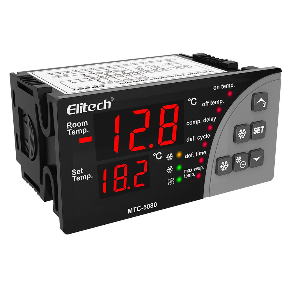 Elitech MTC-5080 | Digital Temperature Controller | Universal Thermostat Cold Room Refrigerator Cooling Defrost Fan - generaltechuae