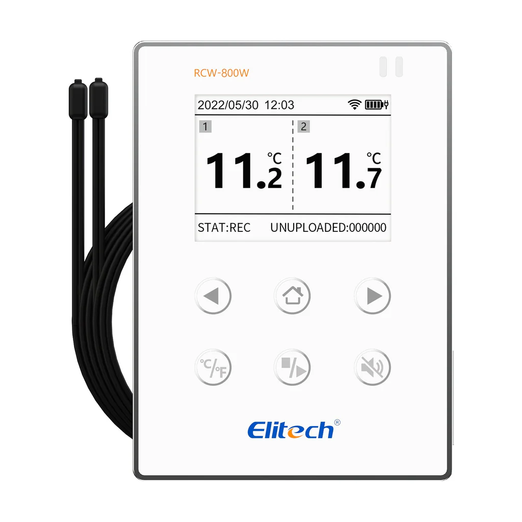 Elitech RCW-800W-TDE | Temperature Data Logger WiFi Recorder | Cloud Storage | Wirelesss Remote Monitor, - generaltechuae