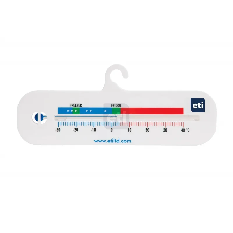 Horizontal Fridge and Freezer thermometer in white ABS plastic - generaltechuae