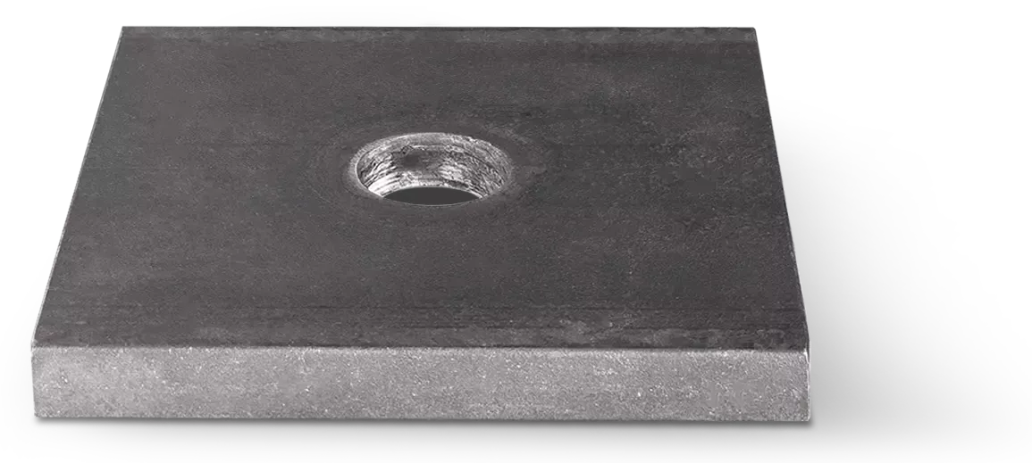 Rawlplug R-KK-BL-24 | Steel Anchor Plate for Pavement Cover Anchoring, Black Steel | M24, 10 x 100 x - generaltechuae