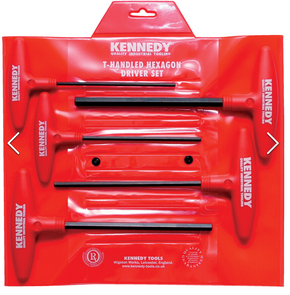 Kennedy KEN6016450K | Hex Key | T-Handle | Hex, Metric | 4-10mm, 5-piece