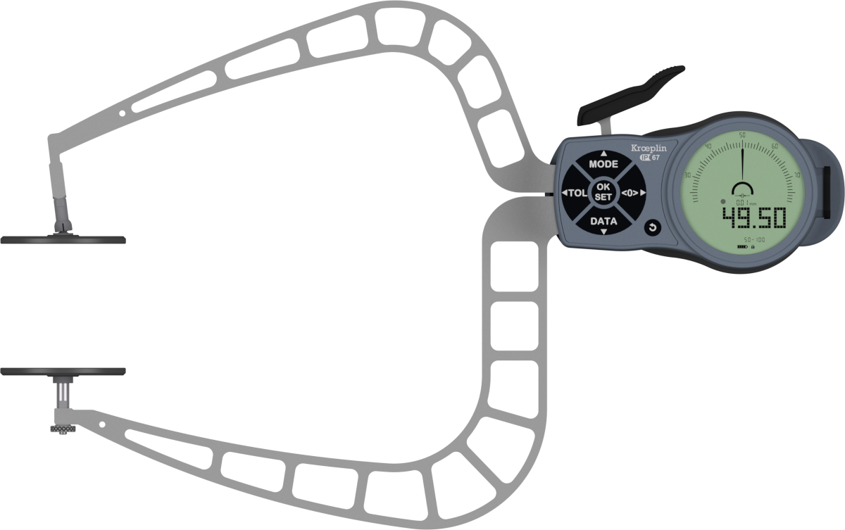 Kern K4100T | Electronic external measuring gauge | Range 50 – 100 mm | Measuring Depth 167 mm