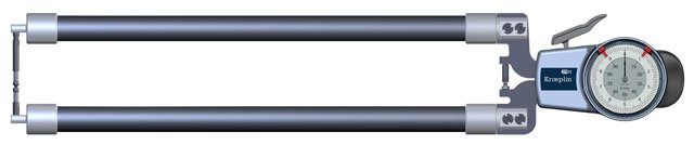 KROEPLIN D8R100, 0 - 100 mm, ANALOG EXTERNAL MEASURING GAUGE FOR TUBE WALL THICKNESS
