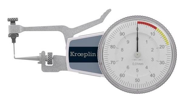 Kroeplin E110W | Device with lower measuring power | suitable for measurements on wax models | Range 0 – 2 mm | Graduation 0.01 mm
