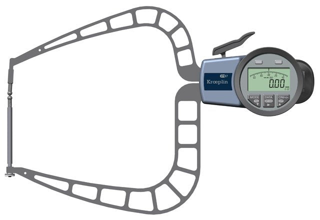 KROEPLIN K450F, 0 - 50 mm, DIGITAL EXTERNAL MEASURING GAUGE FOR GROOVES AND THICKNESS MEASUREMENT