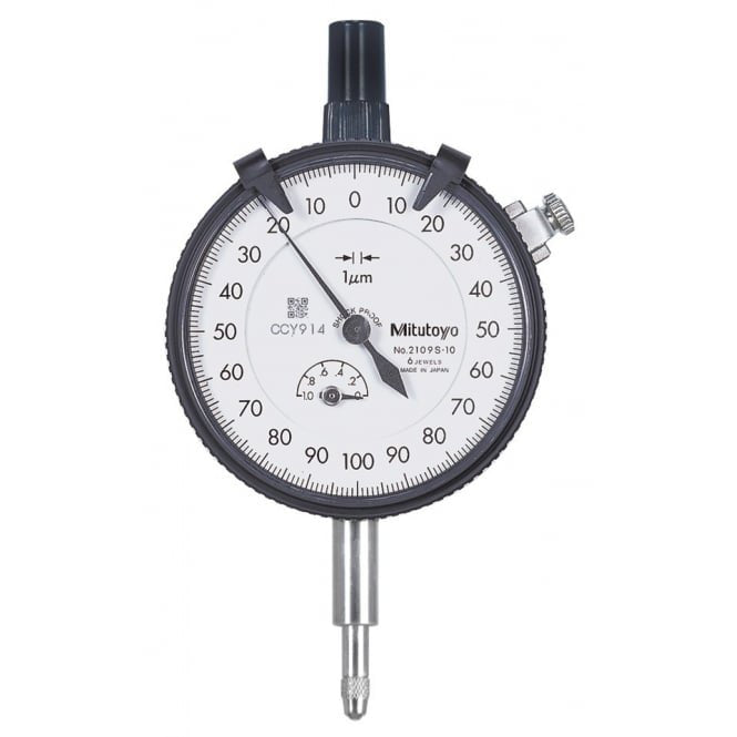 Mitutoyo 2109S-10 High Resolution Dial Indicator Range 1mm, Graduation 0.001 mm
