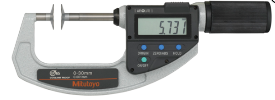 Mitutoyo 369-421-20 Digital Disc Micrometer QuickMike, IP65 Inch/Metric, 0-1.2", Disk=20mm - generaltechuae